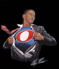 Alex Ross SuperObama painting